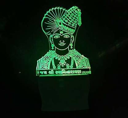 Pawan 3D Jay Shree Swaminarayan Ghanshyam Maharaj Acrylic Night Lamp Night Lamp