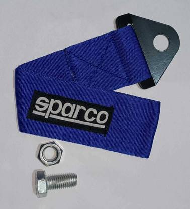 Auto MT SPARCO BLUE TOW BELT & STRAP, Premium Blue Universal Front & Rear Tow Strap/Tow Hook Ribbon 0.2 m Towing Cable