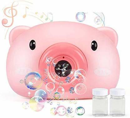 ALLTACK IN Camera Bubble Machine with Bubble Solution -Automatic Bubble Blower for Kids-More Than 500 Bubbles per Minute-Fun and Convenient Toy Bubble Maker
