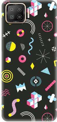 NDCOM Back Cover for OPPO F17 Memphis Design Printed