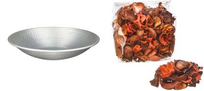 IKEA Peach and orange Potpourri Decorative bowl, silver-colour27 cm (10 Â½ ") With Scented Potpourri (Peach and Orange)