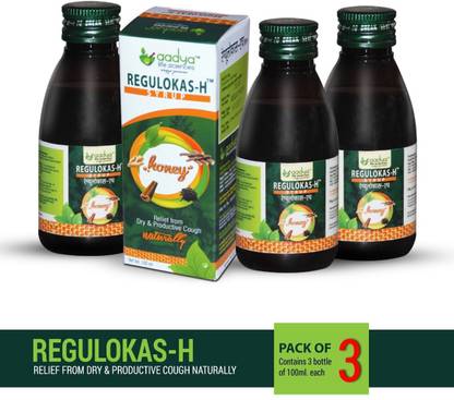 Aadya Life Regulokas-H Syrup, a non-sedative, non-alcoholic, ayurvedic cough remedy (300 ml)
