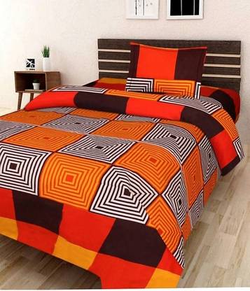 ZKMIMPEX 120 TC Polycotton Single Printed Flat Bedsheet