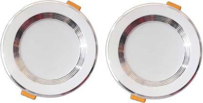 MVL 9W Led Ceiling Down Light White Round Pack of 2 Recessed Ceiling Lamp
