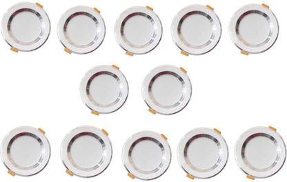 MVL 9 Watt CBL LED Ceiling Lamp Round Down Light, Ceiling Light, Pack 0f 12 (White) Ceiling Light Ceiling Lamp