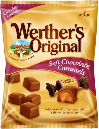 storck Werther's Original Soft Chocolate Caramels , 100g Caramel Candy