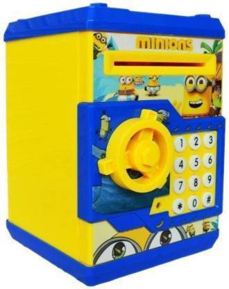 rcare collection Change the secret code whenever you want. ELECTRONIC SOUND:: verify your secret code enty & alert you when vault door is left open. FLASHING LIGHTS:: Correct operations the green light.'erroneous operation red light. COIN SLOT:: For easy depositing of cash & coin Coin Bank