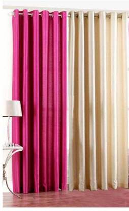 HHH FAB 151 cm (5 ft) पॉलिएस्टर खिड़की पर्दा (2  का पैक)