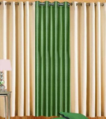 HHH FAB 270 cm (9 ft) पॉलिएस्टर लंबा दरवाजा पर्दा (3  का पैक)
