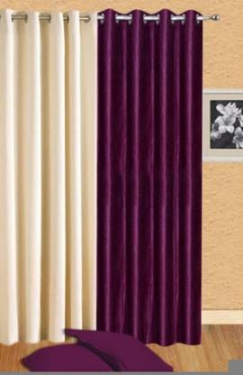 HHH FAB 213 cm (7 ft) पॉलिएस्टर दरवाज़ा पर्दा (2  का पैक)