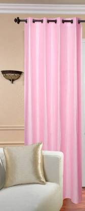 HHH FAB 270 cm (9 ft) Long Door Polyester Semi Transparent Curtain Single Curtain