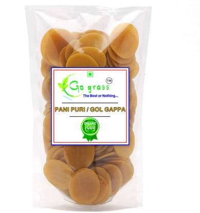 GO GRASS READY TO FRY DRY GOL GAPPA / PANI PURI / PUCHKA Fryums (Pack of 2)