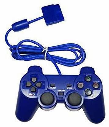 BVG PS2 Wired Controller DUALSHOCK 2 For PS2 Blue Controller Gamepad (Blue, For PS2)  Gamepad