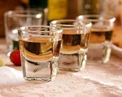 tyche enterprise (Pack of 6) (Pack of 6) Glass Shot Glass for Vodka - 6 Pieces, Clear, 50 ml Glass Set (50 ml, Glass) Glass Set Shot Glass
