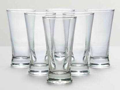 Ocean (Pack of 6) Pilsner Glass Set, 200ml, Set of 6, Transparent Glass Set Water/Juice Glass