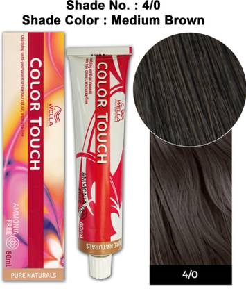 Wella Professionals Color Touch Semi-Permanent Ammonia Free Hair Color - 4/0 , Medium Brown