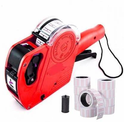 Snanyatra Cosmetic Price Labeller Printing Rate Printer Label Gun 8 Digits with 2 Ink Rolls Label Stamping Machine Label Stamping Machine