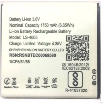 FULL CELL Mobile Battery For  LYF FLAME 6 LS-4005