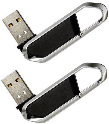 KBR PRODUCT 1+1 combo designer chrome finish sport hook shape USB 2.0 removable storage 8 GB Pen Drive Compatible with Gaming Console, Desktop Computer, Audio Player, Television, Laptop USB 2.0 Plastic Case