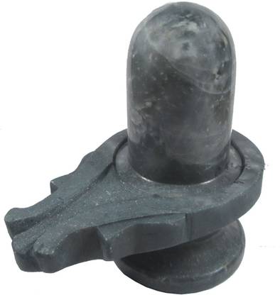 CraftEra Marble Shiva Lingam Shiv Ling Idol Decorative Showpiece  -  13 cm