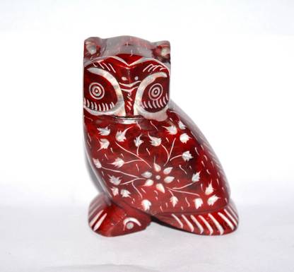 TANISHKA CREATIONS Marble Owl For Good Health, Wealth & Good Luck Decorative Showpiece  -  8 cm