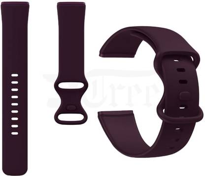 CellFAther Silicone Sport Strap Compatible with Fitbit Sense/Fitbit Versa 3, Adjustable Water Proof Soft Replacement Wristbands for Women Men (Purple-Large) Smart Watch Strap