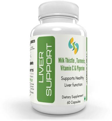 SHARRETS Liver Support - Silymarin Milk Thistle Turmeric Vitamin C & Piperine 60 Capsules