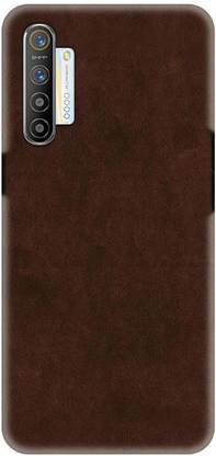 NDCOM Back Cover for REALME XT Maroon Color Fabric Texture Printed