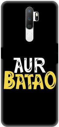 NDCOM Back Cover for OPPO A5 2020 Aur Batao Quote Printed