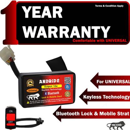 Andride HC-05 Smart Central Lock System for Motorcycle Keyless Key Switch Lock