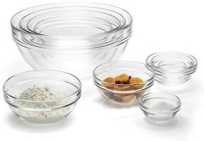 LUMINARC Glass Serving Bowl Tempered Stackable Bowl 14 cm set of 6