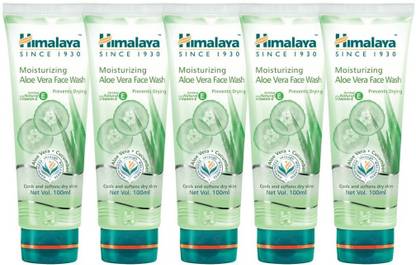 HIMALAYA Moisturizing Aloe Vera  (Pack of 5) Face Wash