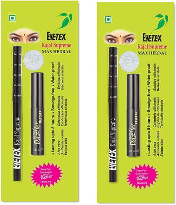 Eyetex Dazller Kajal Supreme Max Herbal + Free Mascara