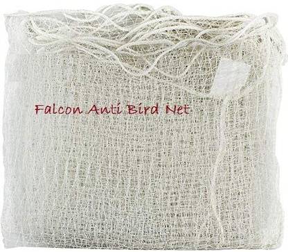 FALCON Pigeon Control Anti Bird Net 10 Foot X 10 Foot in 100 Sq.Ft (White Color) Camping Net