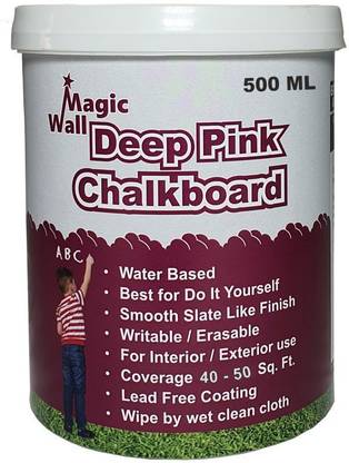 MagicWall Deep Pink Chalkboard Paint |500 ML - Matt finish | Water Base | For Blackboard, Classroom Walls, Kids Room Walls