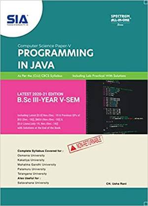 B.Sc Third Year Fifth Sem COMPUTER SCIENCE PAPER-V ( PROGRAMMING IN JAVA )(O.U)