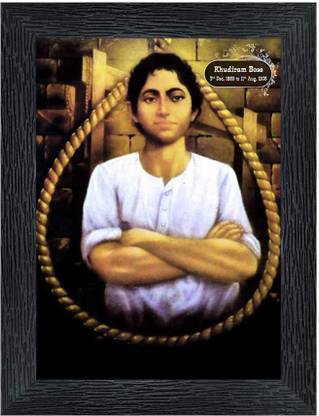 pnf Khudiram Bose Wood Photo Frames with Acrylic Sheet (Glass)-19772 Digital Reprint 8 inch x 6 inch Painting