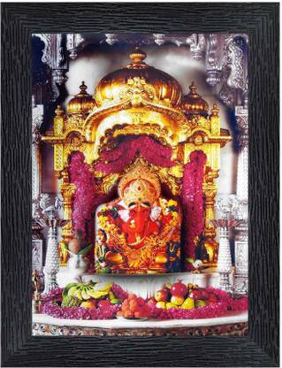 Poster N Frames Shree Siddhivinayak Ganapati Mumbai Religious Frame