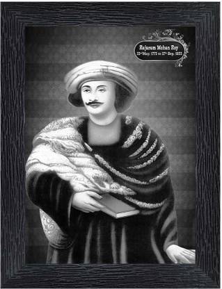 pnf Raja Ram Mohan Roy Wood Photo Frames with Acrylic Sheet (Glass)-19851 Digital Reprint 8 inch x 6 inch Painting