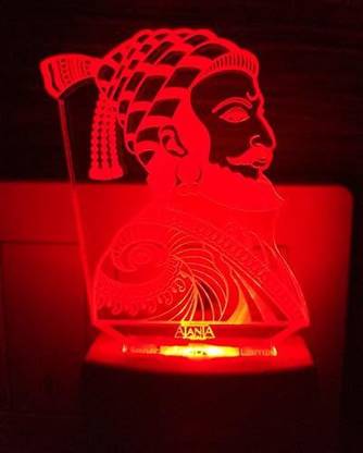 Super Ajanta 2067 Shiji maharaj 3D Illusion Night Lamp Comes with 7 Multi-Color and Perfect Laser Cut Design Night Lamp