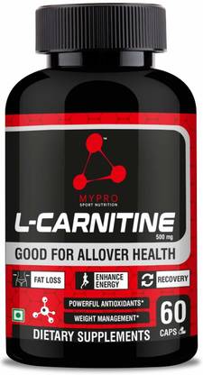 Mypro Sport Nutrition L-Carnitine, L-Tartrate Muscle Definition Enhace Energy Power 500mg Per Serving