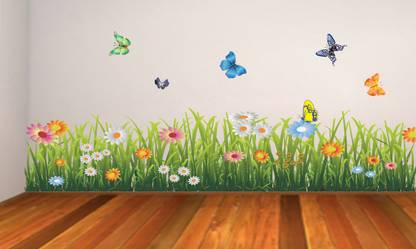 TRIDENT 110 cm A Greeny Grass Garden Removable Sticker