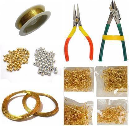 AN Sunshine Jewellery Making Basic Accessories Finding Tool Kit With Multiple Items - Wire, Tools, Beads