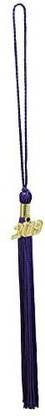Economy Cap & Gown Graduation Tassel with Year Date Charm, Solid and Multi Color