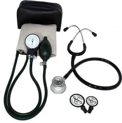 Doctor D Sphygmomanometer Aneroid Type Manual Blood pressure monitor- Doctor All Japan - with Evolife Double Heart Stethoscope Sphygmomanometer Aneroid Type Manual Blood pressure monitor- Doctor All Japan - with Evolife Double Heart Stethoscope Bp Monitor