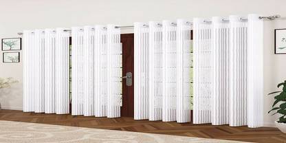 MSD Decor Hub 152 cm (5 ft) Polyester Transparent Window Curtain (Pack Of 4)