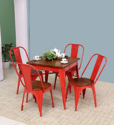 simk Metal 4 Seater Dining Set