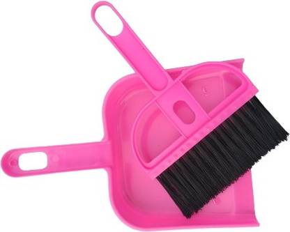 deepalika Plastic Mini Broom Dustpan with Brush Broom Set for Multipurpose Cleaning Laptops, Keyboards, Dining Table, Car Seats, Carpets Plastic Dustpan