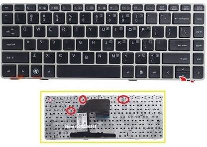 TravisLappy Laptop Keyboard for HP EliteBook 8460P, 6460B, 8460W, 8470B with Frame Without Mouse Internal Standard Laptop Keyboard