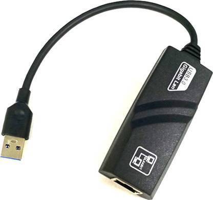 Saviraj MICRO USB 3.0 Gigabit Ethernet LAN Adapter Black Lan AdapterUSB 3.0 to Gigabit Ethernet RJ45 LAN (10/100/1000) Mbps Lan Adapter